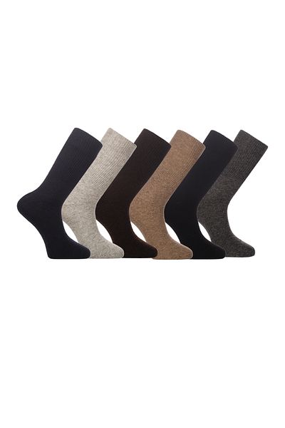 Diba Set of 6 Men's Wool Elastic Socks