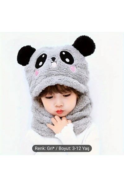 BBS 3-12 Years Old Panda for Children 🐼   Themed Ear Bow Tie Hat Beanie Neck Collar