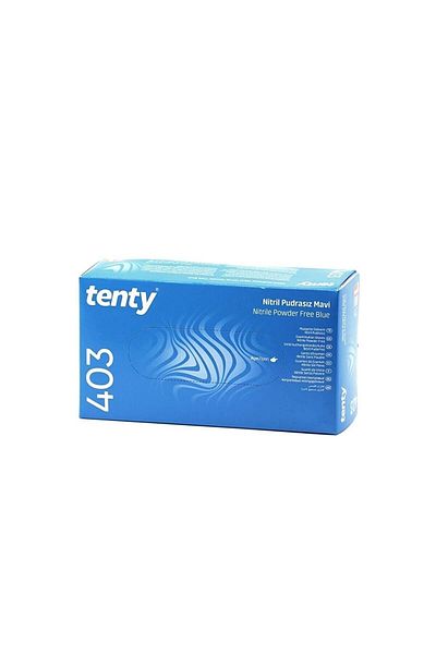 Tenty Powder-Free Blue Nitrile Gloves Plus Size (LARGE)
