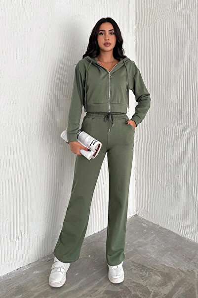 Swana Γυναικεία φόρμα αθλητικής φόρμας Sardon Modal Fabric-Khaki