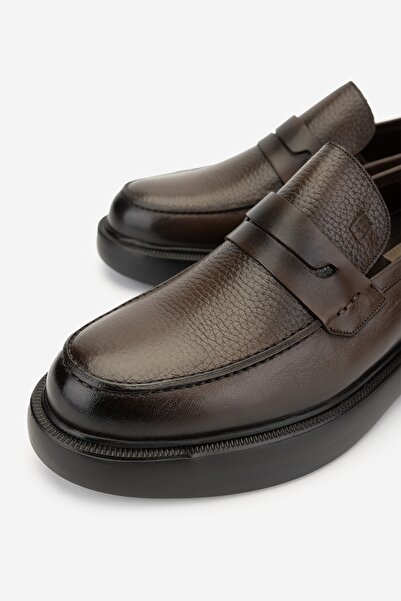 Valmenti Чоловічі мокасини з натуральної шкіри коричневого кольору
