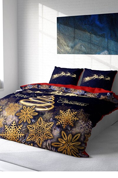 MonoHome Set cuvertură de pilota de Anul Nou 100% bumbac natural Crăciun Feri...