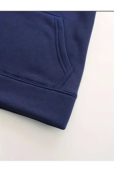 FİTGO Чорно-синя куртка-светр з капюшоном для чоловіків