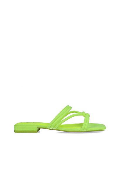 MENBUR WOMEN SHOES FLUORESCENT YELLOW FLAT SANDAL, WITHOUT PLATFORM