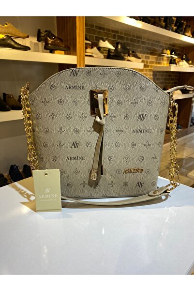 Armine ARMİNE KADIN VİZON  BASKILI KULLANIŞLI ZİNCİRLİB ŞIK VE EL VE OMUZ ÇANTASI