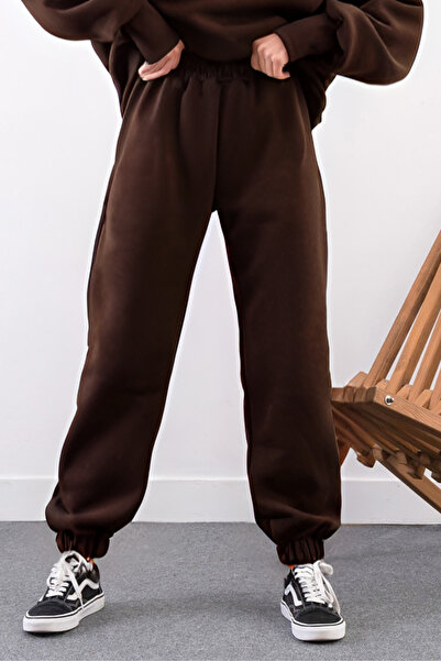 YAKAMEL Γυναικείο παντελόνι φόρμας με πολύ ψηλή μέση και φαρδιά γραμμή, με πλ...