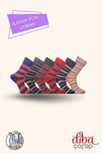 Diba Women's Socket with 6 Wool Circles