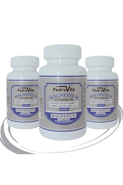 PadroVita مغنيسيوم وفيتامين ب6 60 كبسولة 3 عبوات
