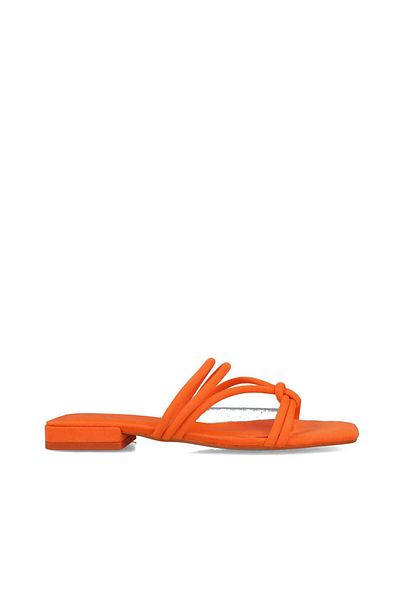 MENBUR WOMEN SHOES FLUORESCENT ORANGE FLAT SANDAL, WITHOUT PLATFORM