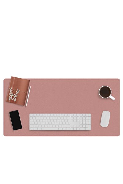 Modica Lindos Powder Color Leather Mat - Desk Pad, Large Mouse Pad, Waterproof Office Mat