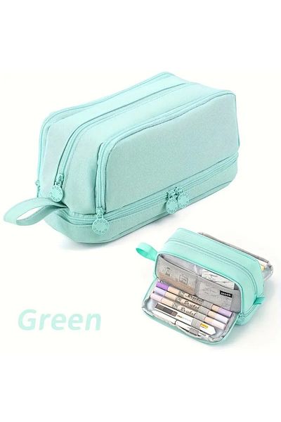 GlassySKY Oxford Cloth Large Capacity Pencil Case-Pen Holder, School, Office College Supplies Storage