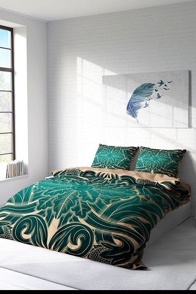 MonoHome Duvet Cover Set 100% Natural Cotton Double 3d Digital Ottoman Motifs Iv