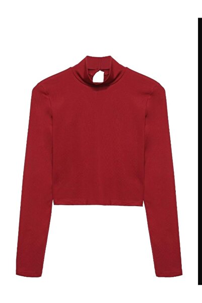 Quzu 25K0210056 BALIKÇI YAKA BASİC BODY - QUZU - 25K0210056 - BORDO - S