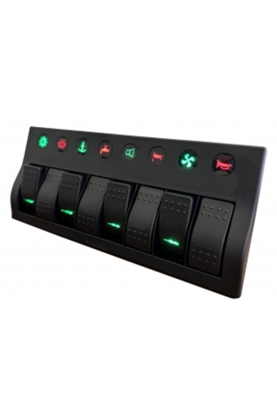 OCEANMARİNE Sigorta Paneli 8 Otomatik Sigortalı 12/24V