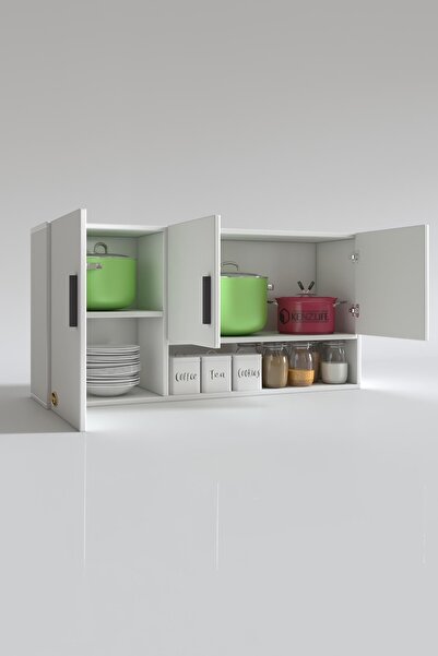 Kenzlife Hazır Mutfak Mirandus22 Byz 060*120*22 Mutfak Banyo Dolabı Kapaklı Raflı
