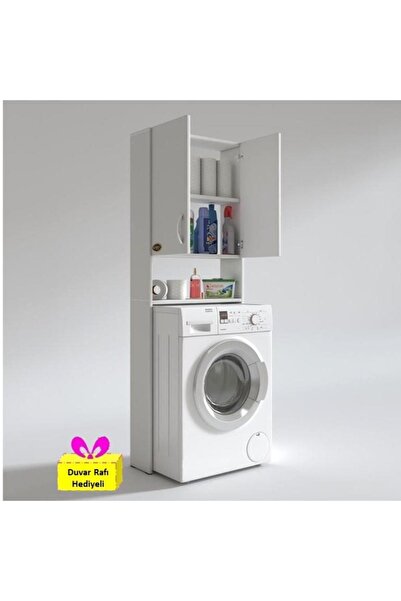 Kenzlife Çamaşır Makinesi Dolabı Veronika Byz 180*066*20 Banyo Çift Arkalıksı...