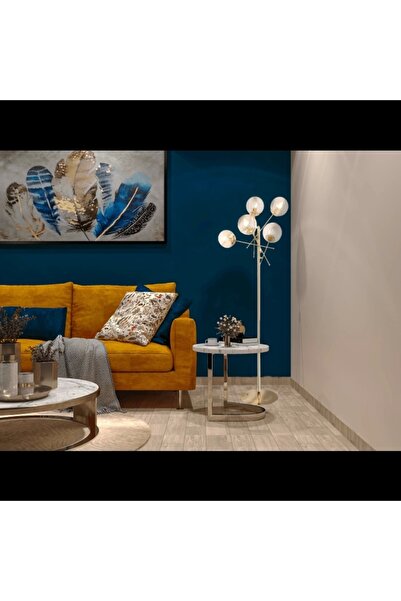 NZL Lighting 5'li Lambader Luxury Gold - Camlı