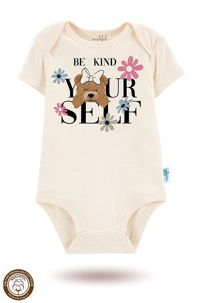 MAHFEL 2-Piece 100% Cotton Organic Printed Snap Fastener Baby Bodysuit