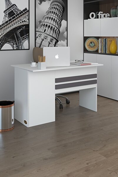 Kenzlife Ofis Masası Kamikaze Byz Sağ 75*110*60 Raflı Dolap Şeritli Bilgisayar Çalışma Masası