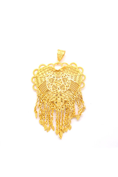 FerizZ Altın Kaplama Kalpli Hint işi İmitasyon Kolye ucu TGR-591