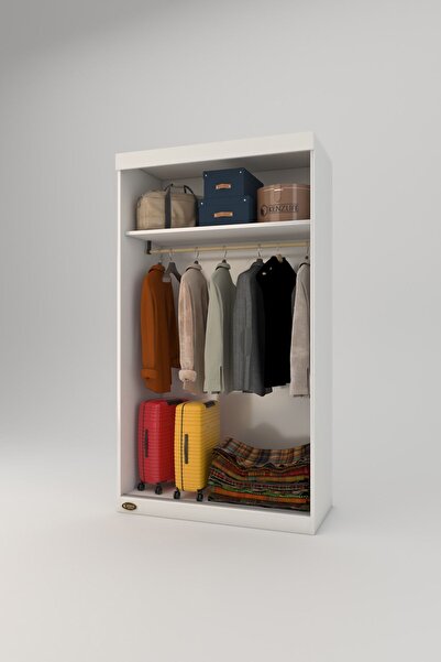 Kenzlife Gardırop Sürgülü Kapaklı Kapılı Karanfil100 Byz Gardolap Dolap