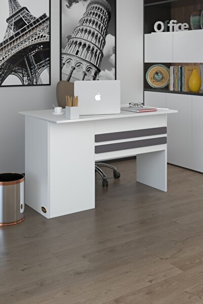 Kenzlife Ofis Masası Kamikaze Byz Sağ 75*130*80 Raflı Dolap Şeritli Bilgisaya...