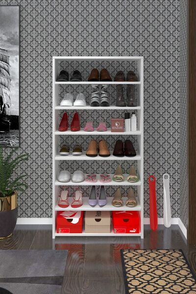 Kenzlife Ayakkabılık Goya Byz 140*70*30 Arkalıksız Ayakkabı Ofis Dolabı İki Bölme