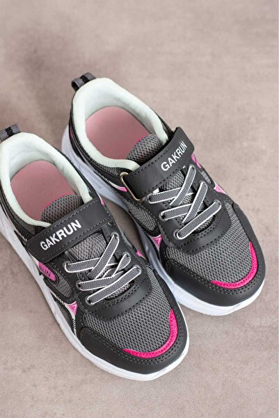 GAK RUN Unisex Çocuk Lastikli Ve Cırtlı Rahat hafif Sneaker Spor Ayakkabı GAK-2025