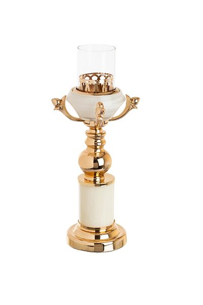HIC Gold metal candle holder 33 cm