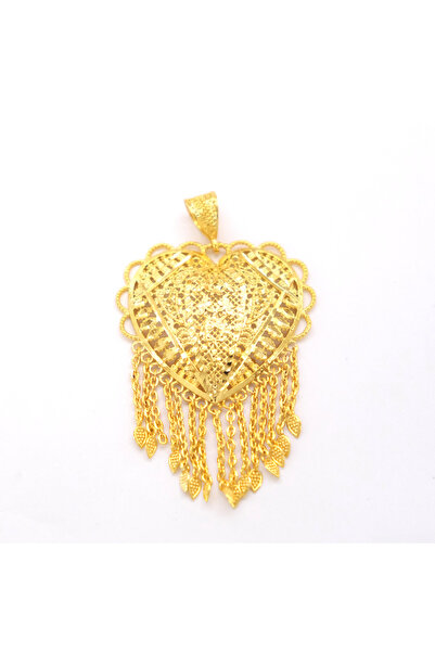 FerizZ Altın Kaplama Işlemeli Hint Işi Imitasyon Kolye Ucu Tgr-590