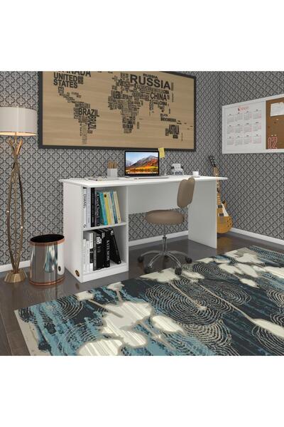 Kenzlife Ofis Masası Miyamoto Byz Sol 75*130*60 Raflı Dolap Bilgisayar Çalışma Masası