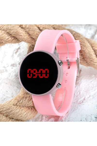 Saattino Led Watch Pembe Silikon Kordon Yetişkin Kız Çocuk Saati ST-303792