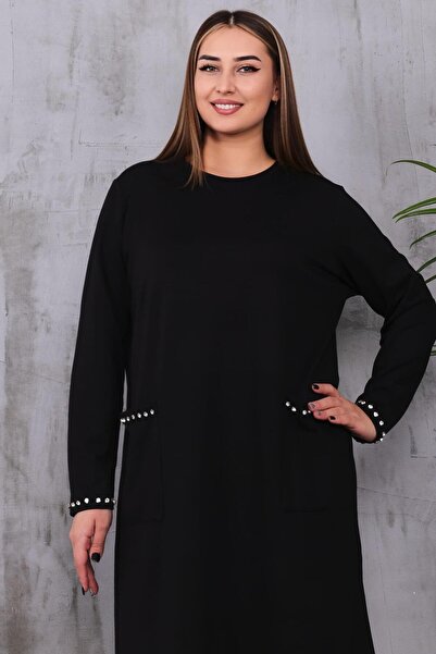 Siyezen Plus Size Rhinestone Lycra Dress