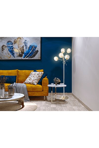 NZL Lighting 5'li Lambader Luxury Gold - Camlı