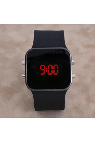 Saattino Watch Siyah Kasa Siyah Kordon Led Free Dijital Kol Saati ST-303894