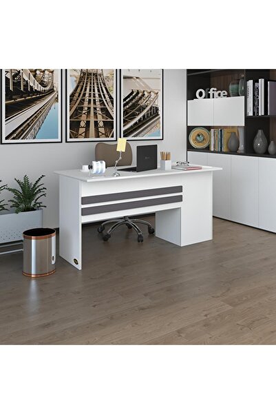 Kenzlife Ofis Masası Kamikaze Byz Sol 75*120*60 Kilitli Kapaklı Dolap Şeritli...