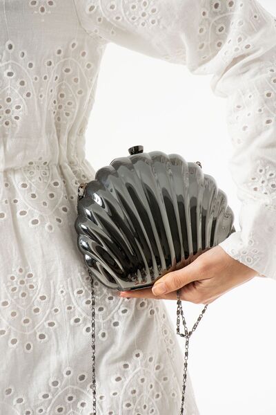 Çanta Trend حقيبة فستان سهرة بلاتينيوم أويستر