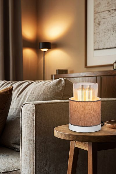 AG LightDesign Beige Lampshade Bedroom Living Room Modern Decorative Table Lamp