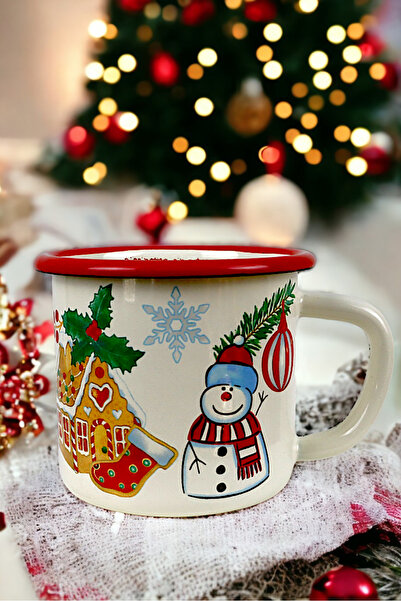 İnci Emaye Enameled Coffee Cup - Camp Camping Mug, 380 ml