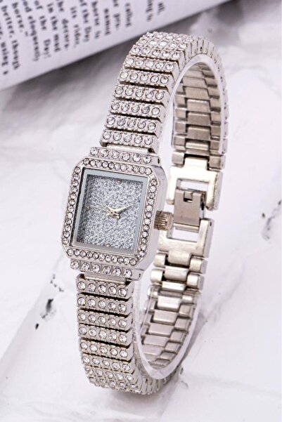 Saattino Grasse Serisi Minnak Kare Kadran Roma Rakamlı Gümüş Kadın Kol Saati ...