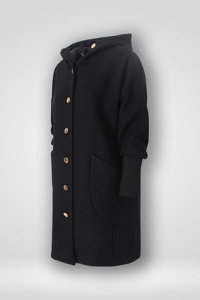 Hilal Moda Lined Hooded Coat with Sleeve Cuffs