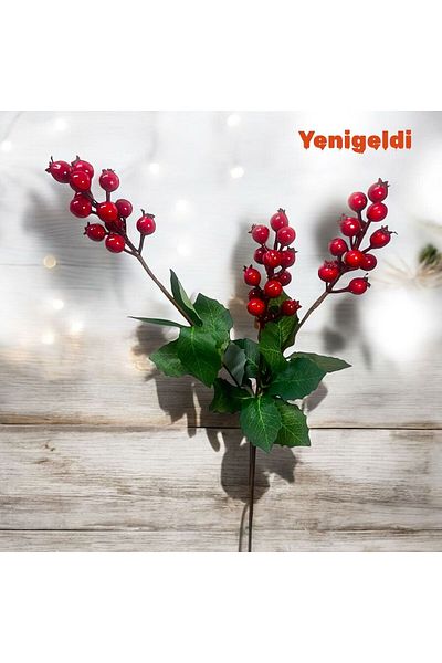 Yenigeldi زينة زينة عيد الميلاد - قطعة واحدة، 3 فروع، أوراق كوكينا t1121