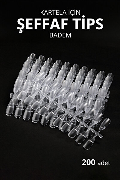 MOMO professional Tips Şeffaf Badem 200'lü Kartela