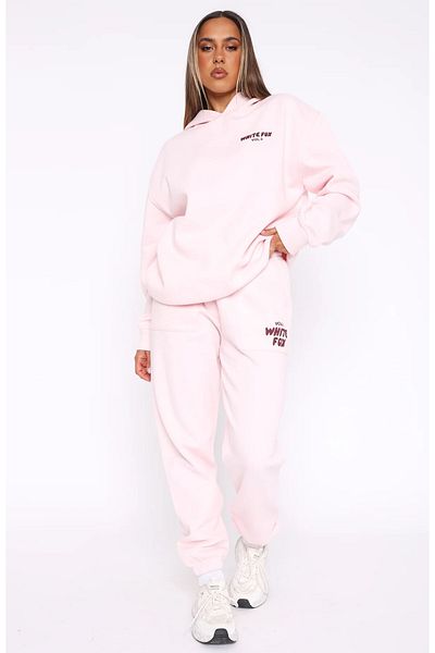 The Champ Clothing White Fox Women - Ανοιχτό ροζ Vol 3 Φούτερ με στάμπα ελαστική μέση