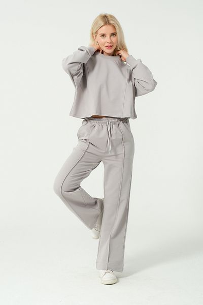 Maon Double Suit Crop Sweat Tracksuit Set