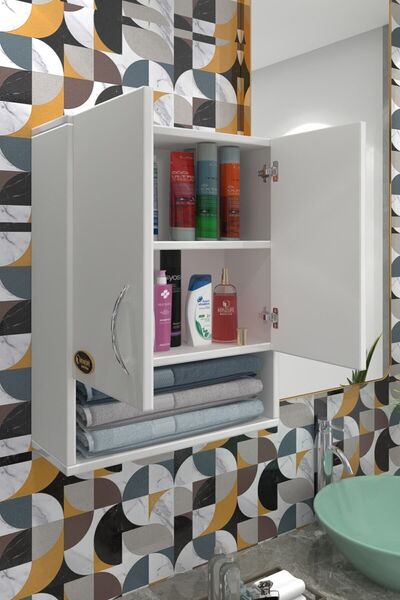 Kenzlife Banyo Ecza Dolabı Gogol Byz 060*040*17 Çamaşır Mutfak Ofis Kitaplık