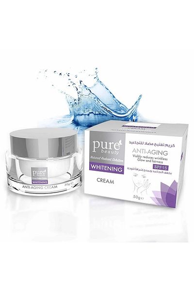 PURE BEAUTY كريم تبييض البشرة المضاد للشيخوخة من Purebeauty 50 جرام