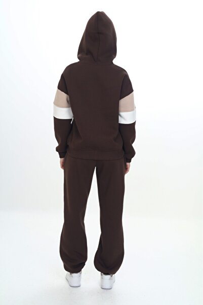 Toontoy Κοριτσίστικο σετ αθλητικής φόρμας με με κουκούλα φερμουάρ Garni με λεπτομέρειες