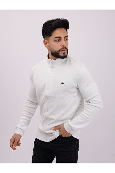 TÜKATO Erkek Dik Yaka Dar Kesim Fermuarlı Hırka