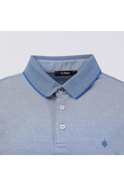 Dio Rise Мъжка тениска с къс ръкав и поло яка - IP-200 - Синя